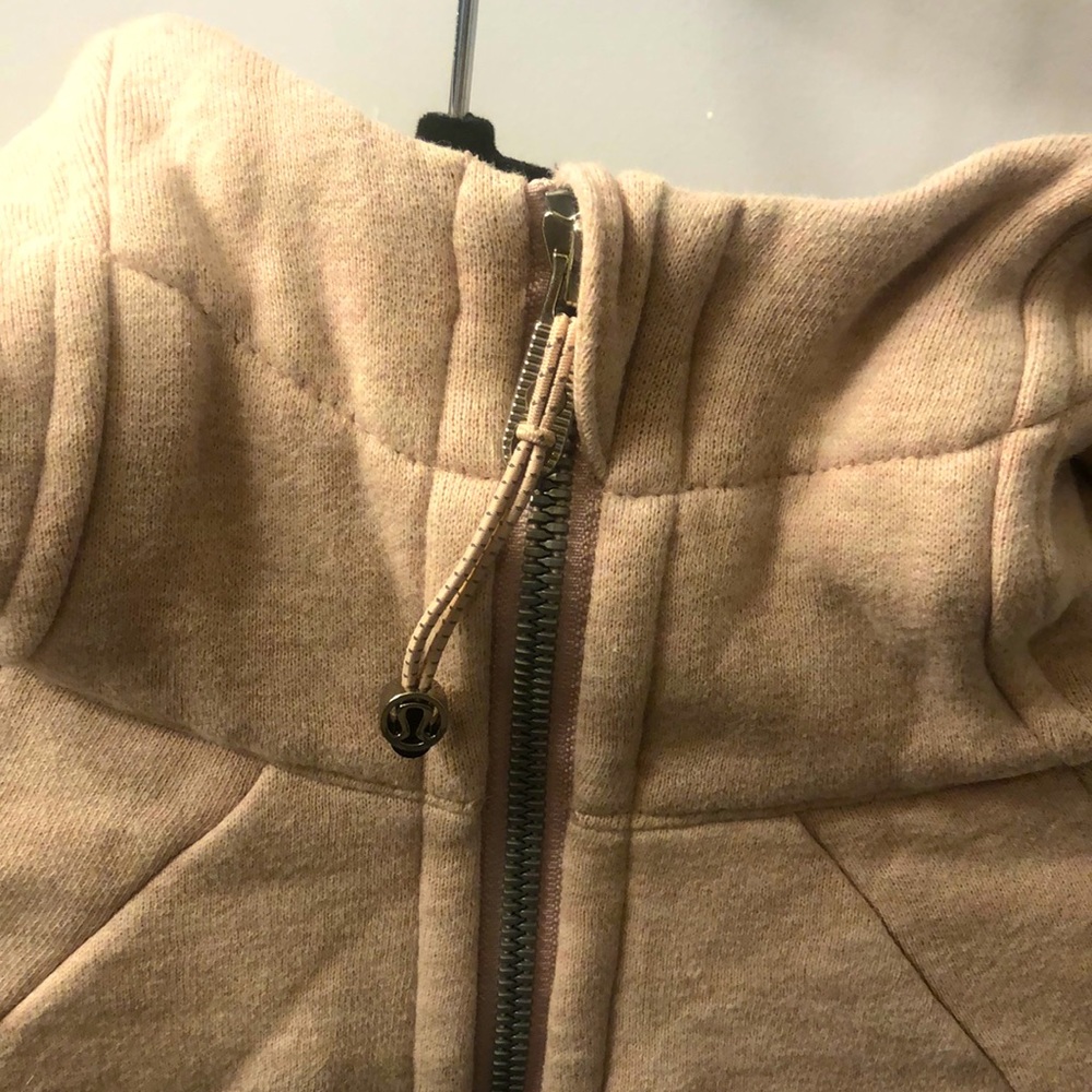 Size 2 Lululemon light pink / grey hooded zip-up sweatshirt